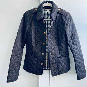 Quilted Burberry Jacket Dark Brown